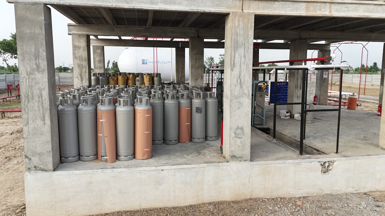 Cylinder handling area at Hayat LPG plant